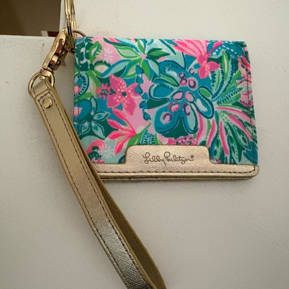 Lilly Pulitzer Pink and Blue Wristlet